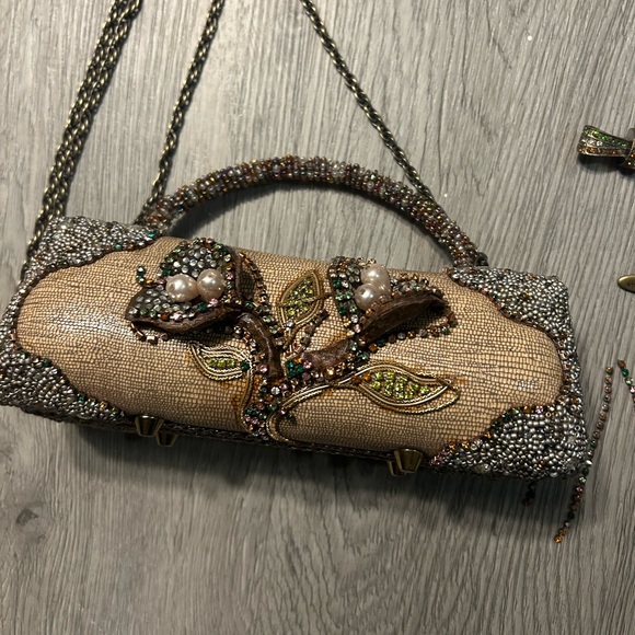 Rare Mary Frances Designer Embellished Beaded Handbag Tulip Flower Purse - Picture 3 of 15